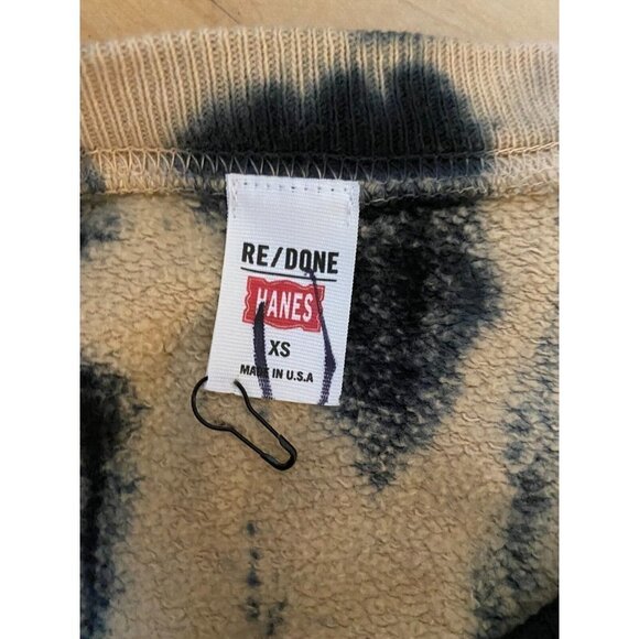 š
ŗRE/DONE Women BNWOT Tie Dye Sweatshirt New Xsmall Crew Neck - Picture 5 of 7